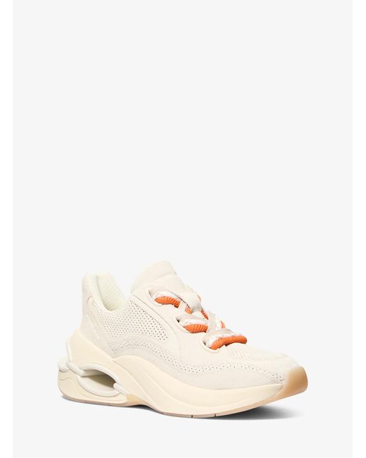 MICHAEL Michael Kors Natural Mk Toni Suede Trainer