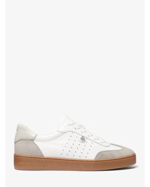 Michael Kors White Scotty Leather Sneaker