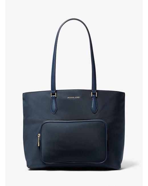 MICHAEL Michael Kors Blue Mk Cara Large Nylon Tote Bag