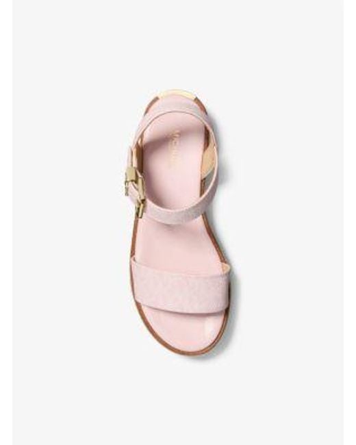Michael Kors Natural Richie Signature Logo Platform Espadrille Sandal