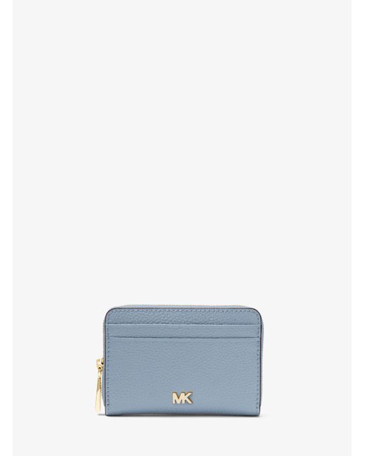 Michael Kors Blue Small Pebbled Leather Wallet