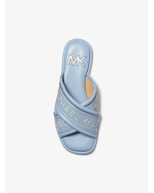 Michael kors sale slippers womens blue