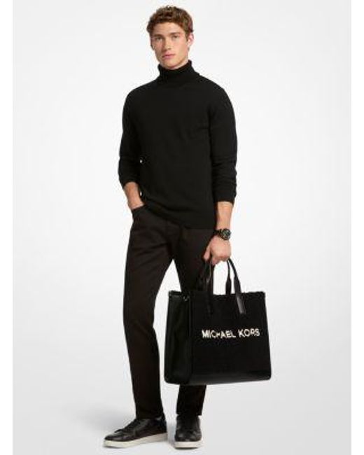 Michael Kors Black Cooper Medium Sherpa Convertible Tote Bag for men