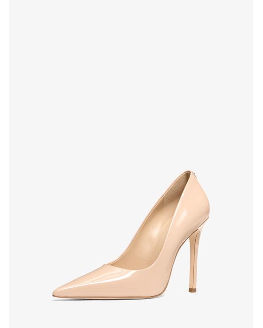 Michael Kors Natural Mk Elyse Patent Leather Pump