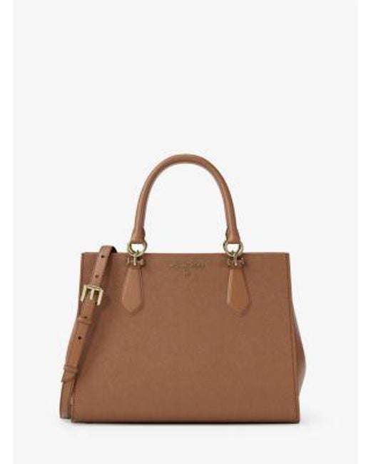 Michael Kors Brown Marilyn Medium Saffiano Leather Satchel