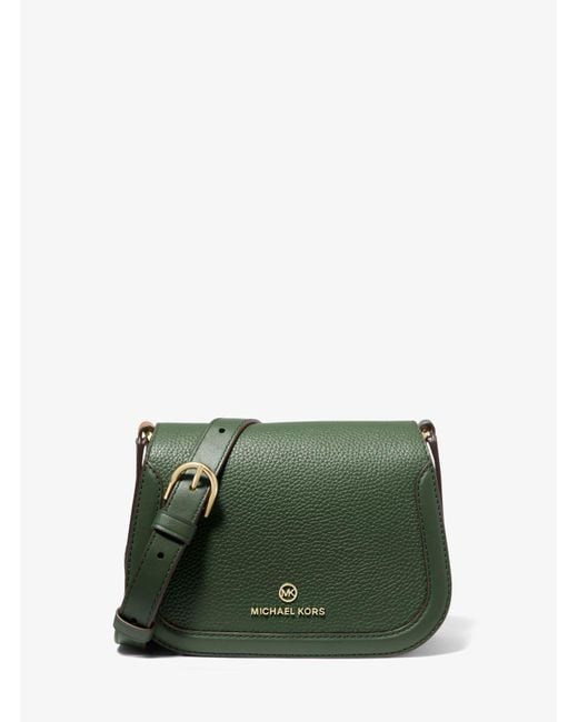 MICHAEL Michael Kors Green Mk Lucie Small Pebbled Leather Crossbody Bag