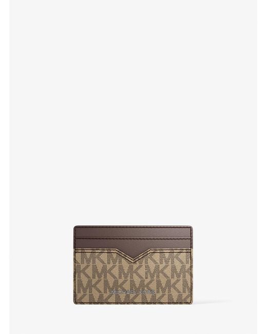 Mk Porta Carte Di Credito Hudson Con Logo di Michael Kors in Gray da Uomo