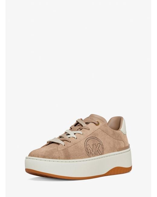 MICHAEL Michael Kors Natural Mk Dottie Suede Platform Trainers