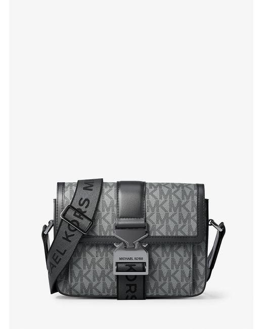 Michael Kors Gray Mk Hudson Signature Logo Crossbody Bag for men