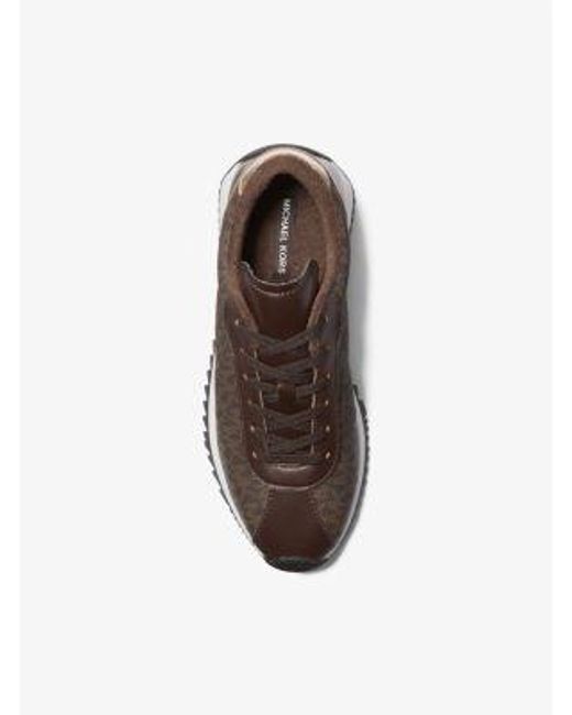MICHAEL Michael Kors Brown Mk Rhodes Signature Logo Trainer