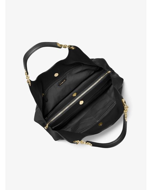MICHAEL Michael Kors Black Mk Ellie Large Pebbled Leather Shoulder Bag