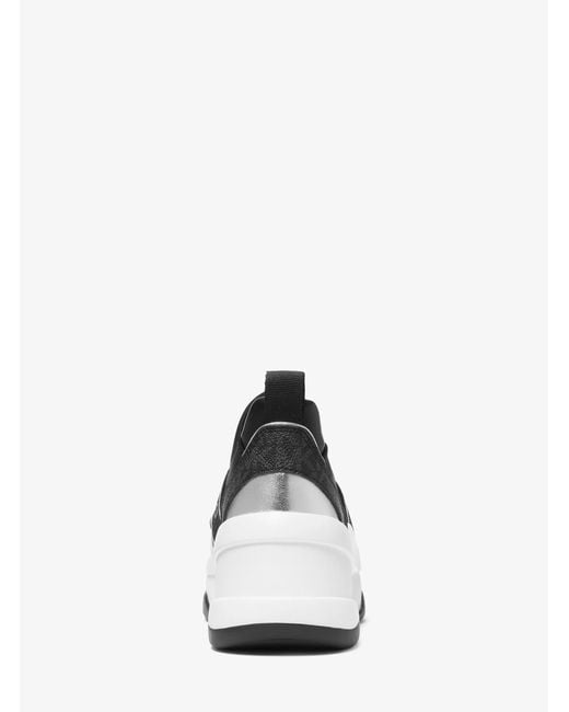 Michael Kors Outlet White Mk Olympia Scuba Slip-On Trainer