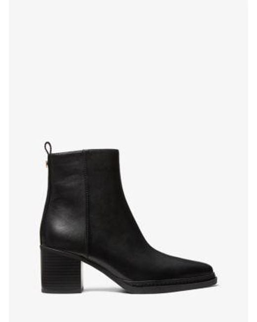 MICHAEL Michael Kors Black Mk Lex Leather Boot