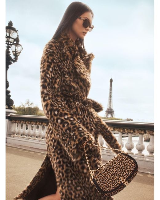 Manteau long en fausse fourrure a imprime leopard Michael Kors Lyst