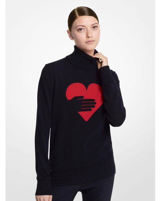 Michael Kors God's Love We Deliver Cashmere Turtleneck Sweater in Black |  Lyst