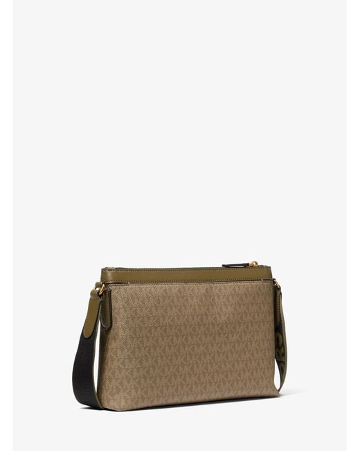 Michael Kors Green Hudson Signature Logo Messenger Bag for men