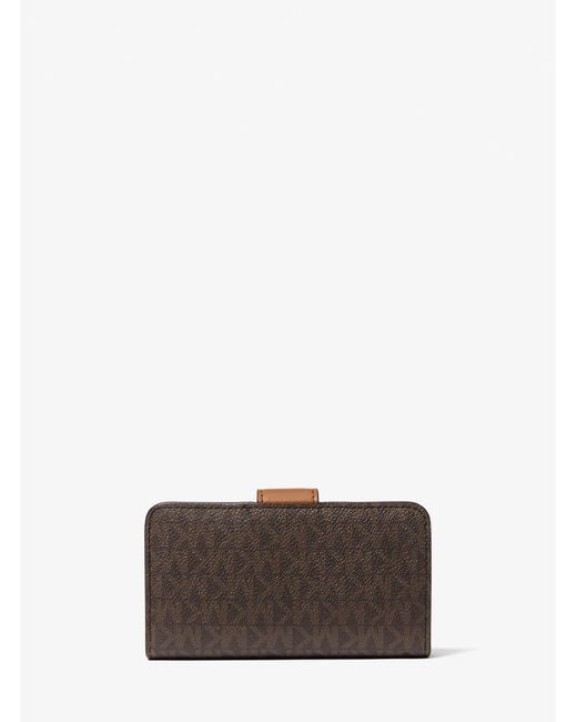 Michael Kors White Mk Pop Charm Medium Signature Logo Wallet