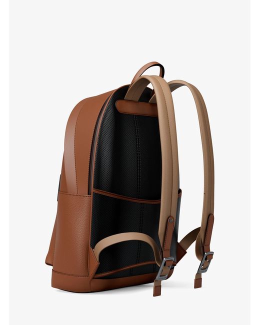 Michael Kors Brown Jet Set Pebbled Leather Backpack for men
