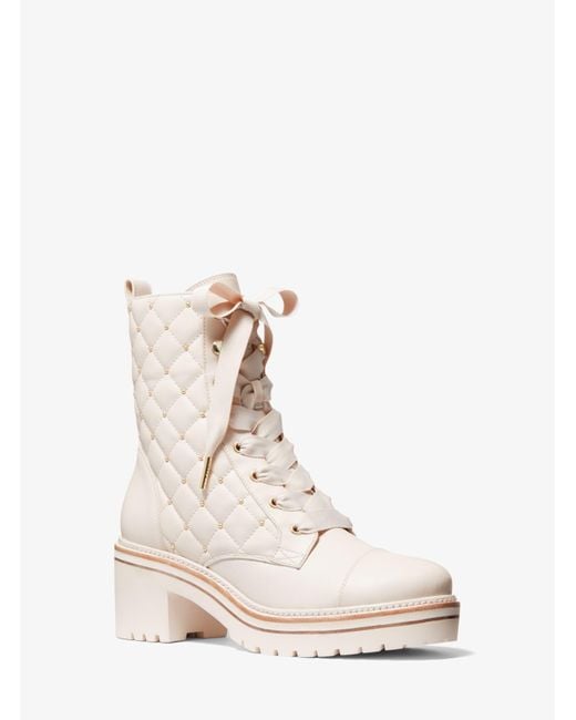cream combat boots women's