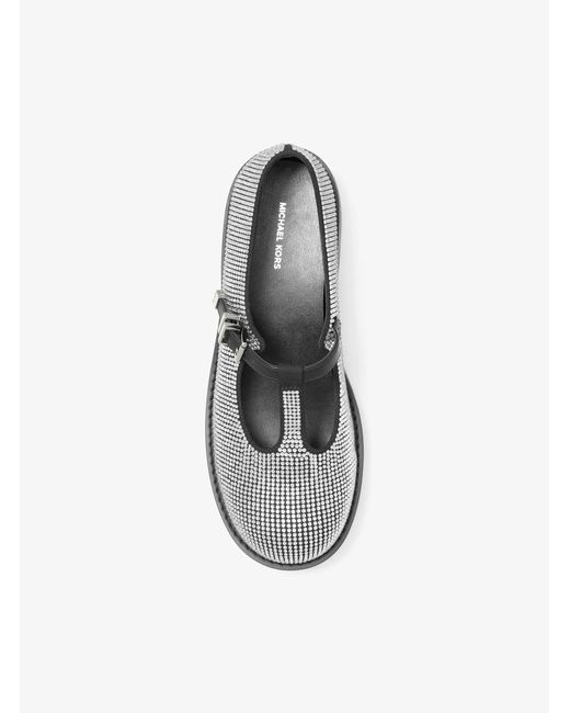 MICHAEL Michael Kors White Mk Darrington Embellished Mary Jane Loafer
