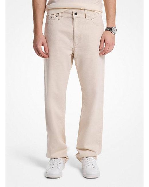 Michael Kors Natural Mk Finn Straight-Fit Stretch Denim Jeans for men