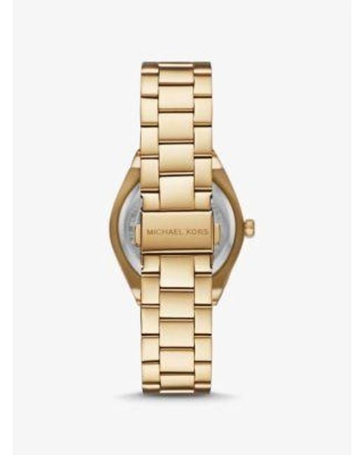 Michael Kors Metallic Mk Lennox Animal Pavé-Tone Watch