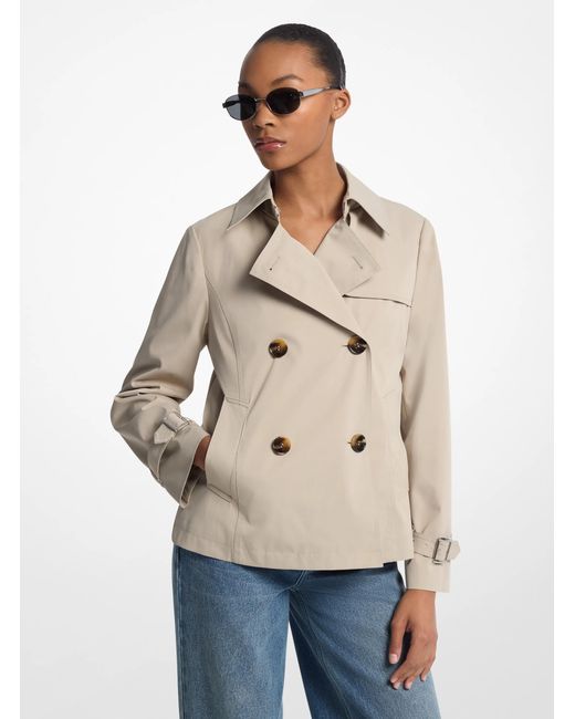 MICHAEL Michael Kors Natural Cropped Trench Coat