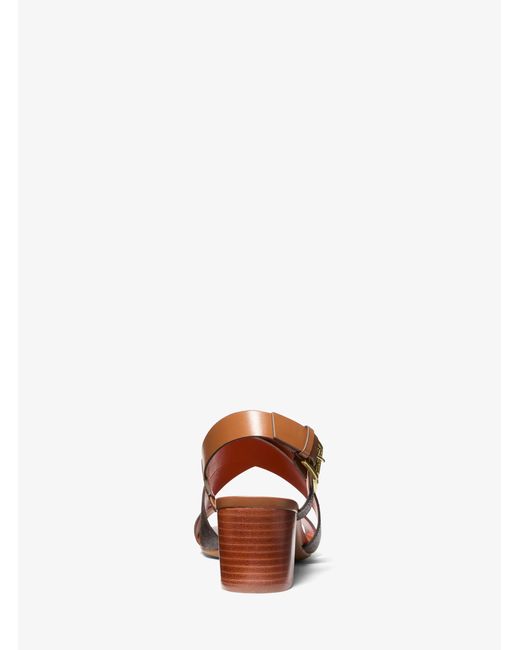 MICHAEL Michael Kors Brown Mk Vera Flex Signature Logo Sandal