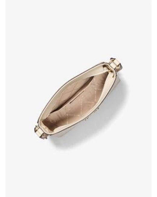 Michael Kors Natural Jet Set Travel Small Signature Logo Crossbody Messenger Bag Vanilla