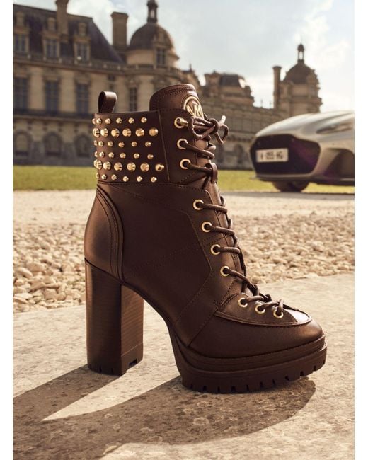 MICHAEL Michael Kors Brown Yvonne Studded Leather Boot
