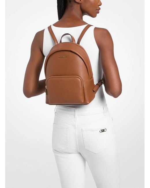 Michael Kors Outlet Brown Mk Erin Medium Backpack