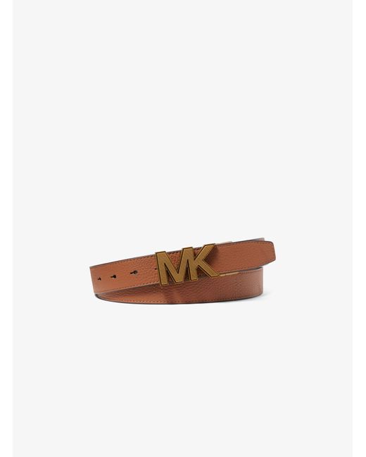 Michael Kors White Reversible Leather Belt for men