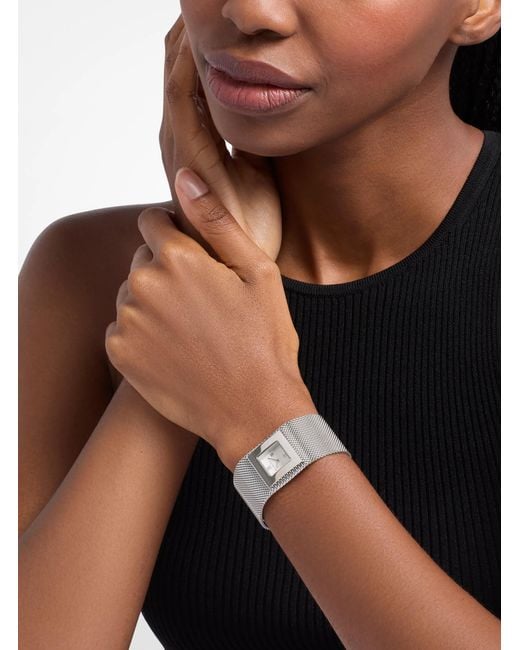 Michael Kors Gray Mk Georgie Petite-Tone Mesh Watch