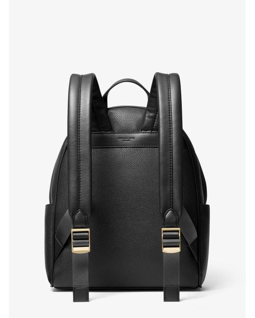 MICHAEL Michael Kors Black Mk Bex Medium Pebbled Leather Backpack