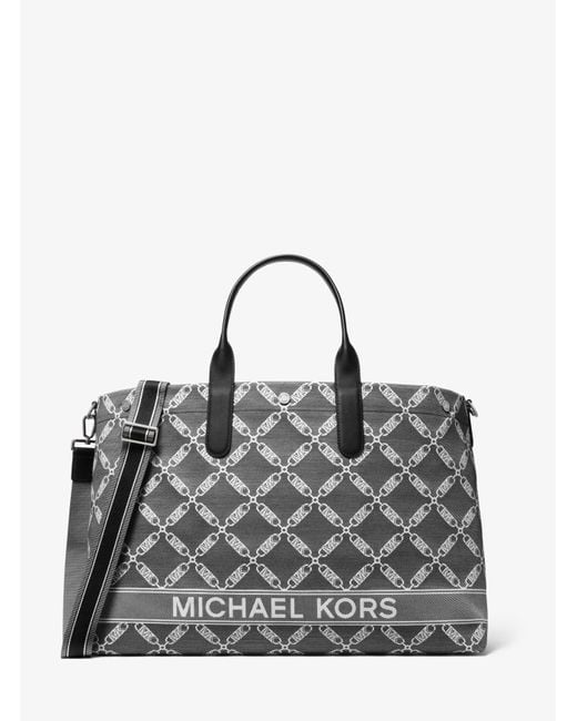 Michael Kors Shopper Hudson Oversized Aus Jacquard Mit Empire-Logomuster in Gray für Herren