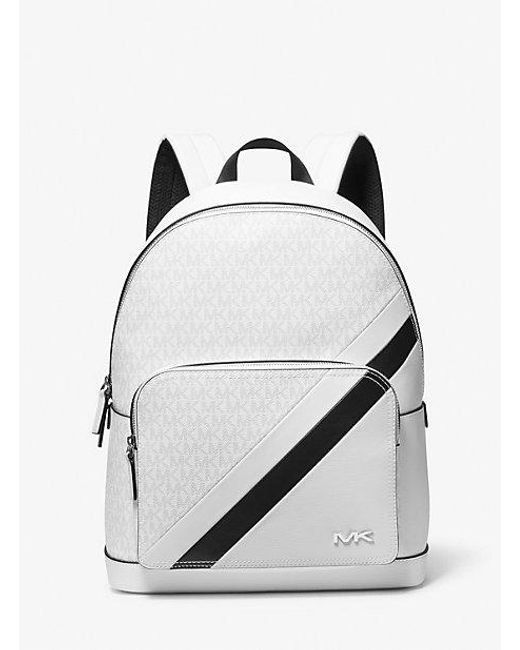 Michael Kors Cooper Logo And Striped Backpack in Grey for Men Lyst Canada