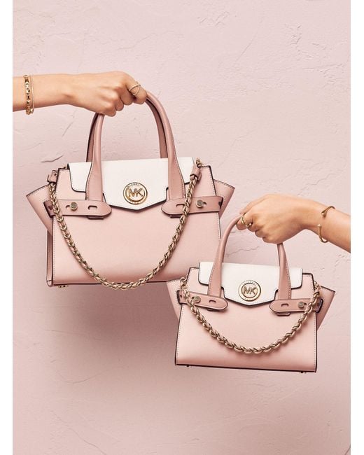 Carmen Small Logo And Leather Belted Satchel 2024 fogelcapital