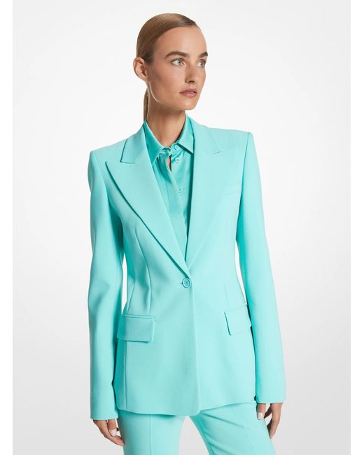 Michael Kors Blue Michael Kors Georgina Wool-Blend Blazer