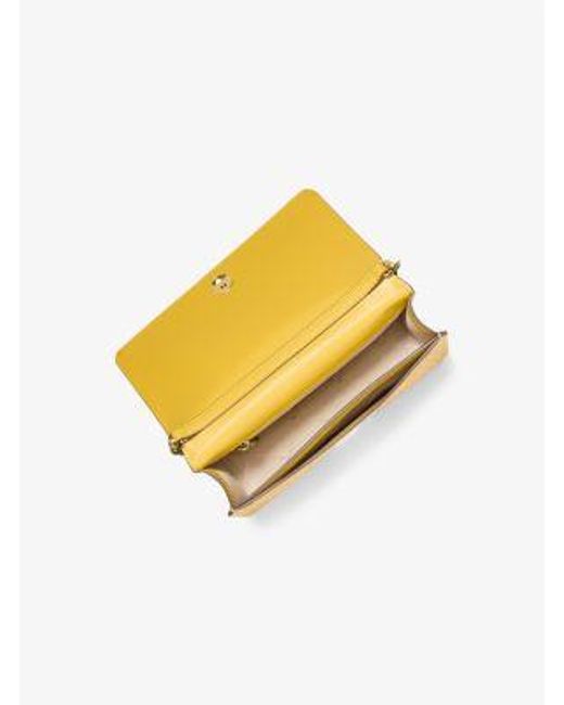 Michael Kors Yellow Jet Set Medium Signature Logo Crossbody Bag