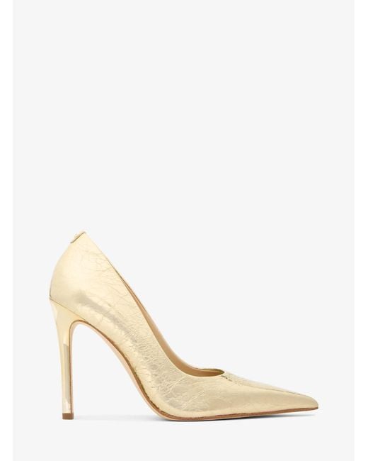 MICHAEL Michael Kors Natural Mk Elyse Crackled Metallic Leather Pump