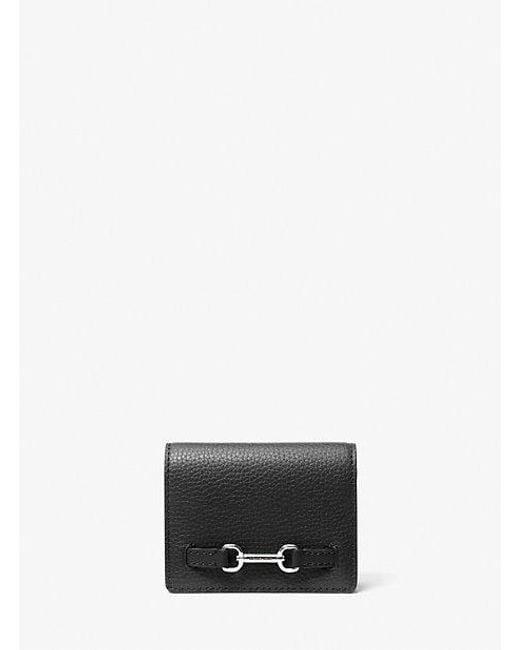 Michael Kors White Carson Small Pebbled Leather Wallet