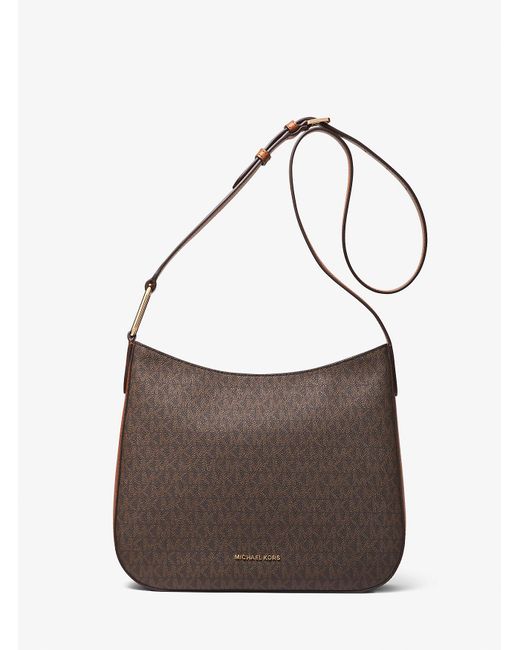 MICHAEL Michael Kors Brown Mk Kensington Large Signature Logo Crossbody Bag