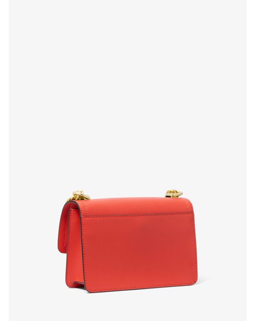 Michael Kors Red Heather Extra-small Leather Crossbody Bag