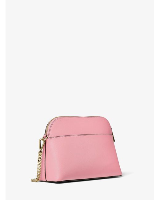 Large crossgrain leather dome crossbody bag deals
