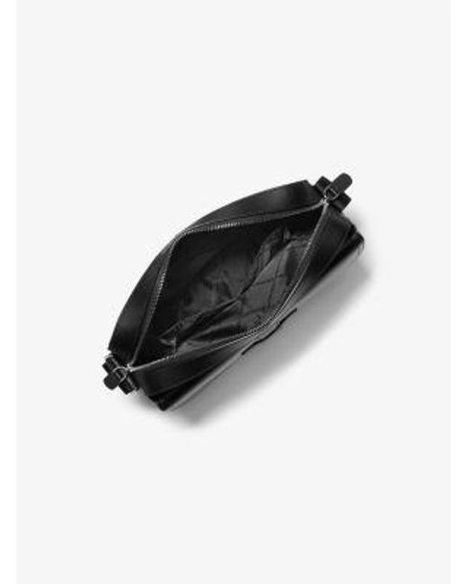 Michael Kors Black Mk Hudson Signature Logo And Leather Camera Bag for men