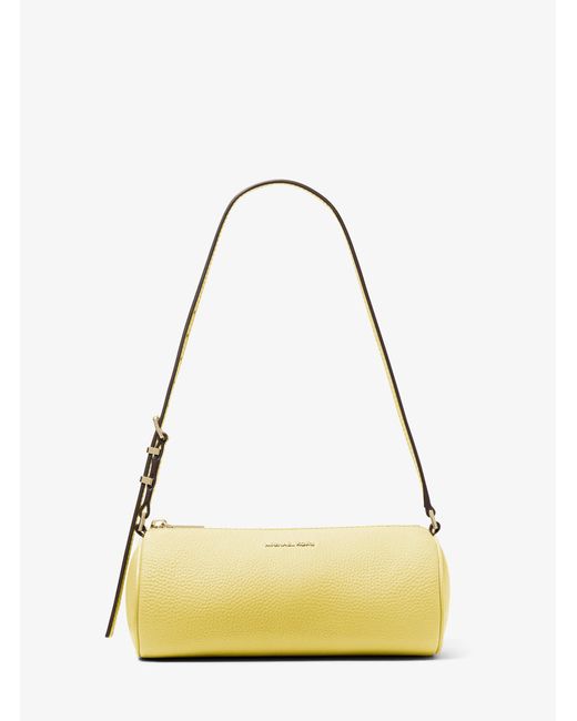 MICHAEL Michael Kors Yellow Mk Izzy Small Pebbled Leather Barrel Pochette