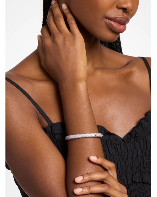 Michael Kors White Pavé Square Bangle