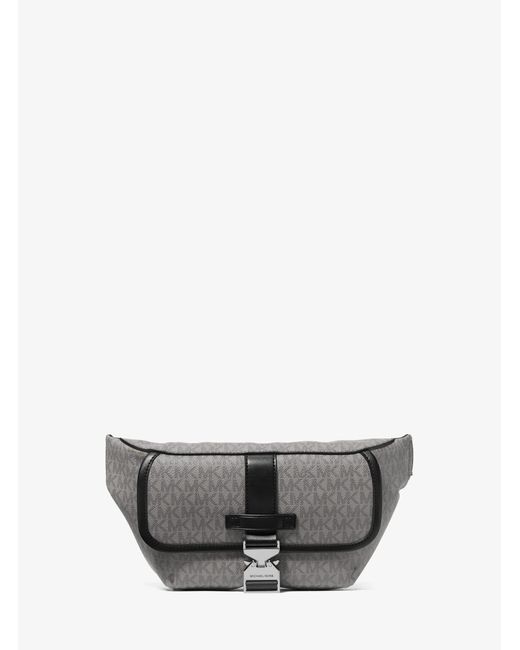 Michael Kors Gray Hudson Signature Logo Sling Pack for men