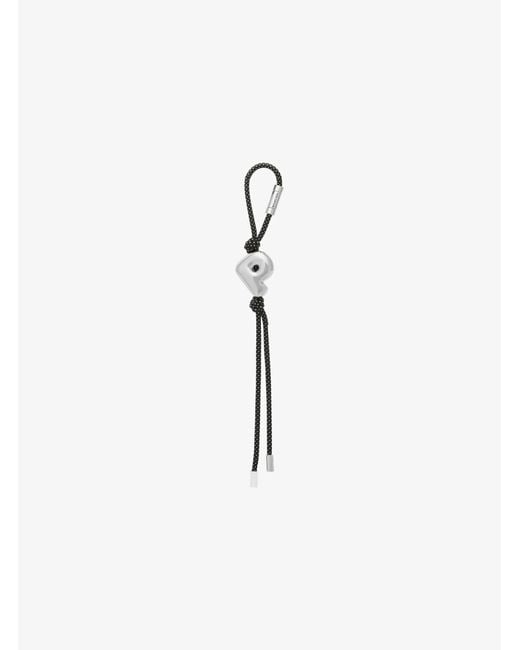 MICHAEL Michael Kors White Mk Initial-Tone And Speckled Cord Bag Charm