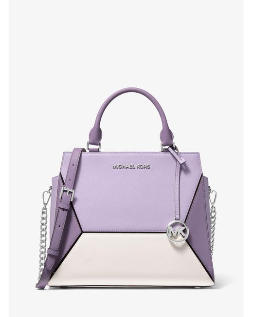 prism saffiano leather satchel